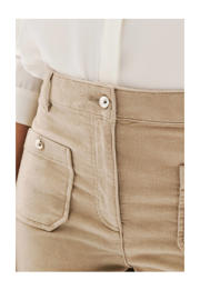 thumbnail: Caroll corduroy bootcut high waist broek zand