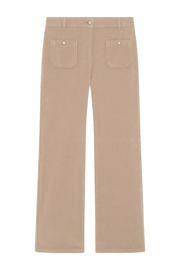 thumbnail: Caroll corduroy bootcut high waist broek zand