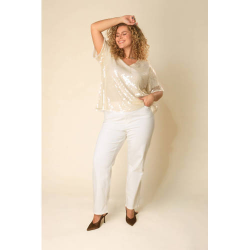 Yest Curve glitter top met pailletten afbeelding