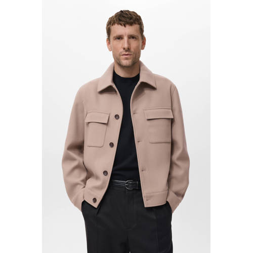Mango Man overshirt bruin afbeelding