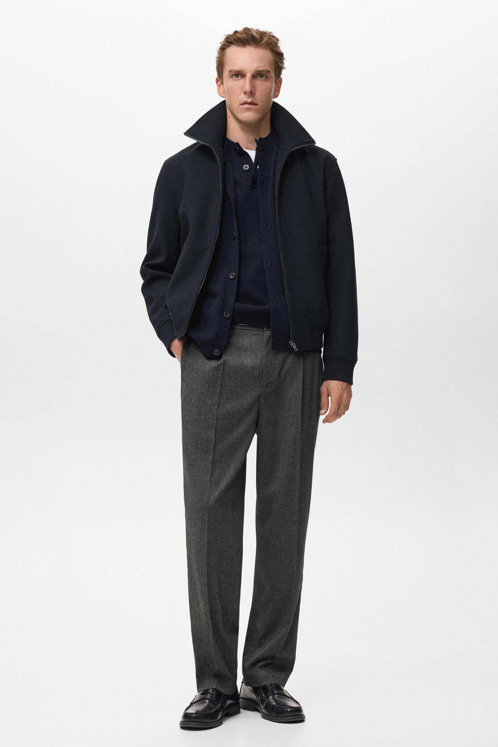 Mango Man regular chino grijs