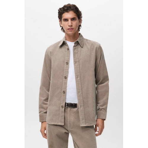 Mango Man overshirt bruin afbeelding