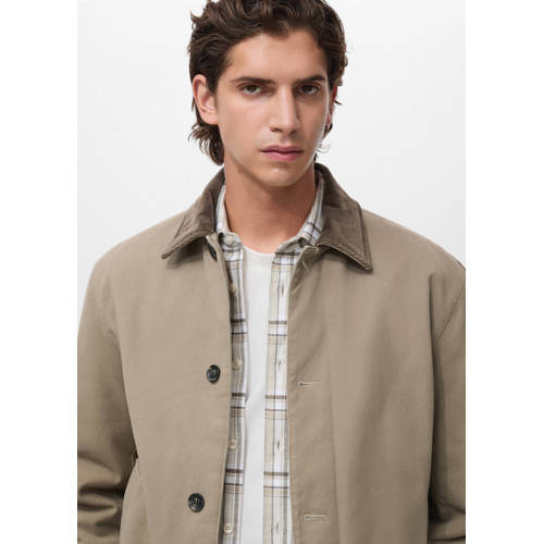 Mango Man corduroy tussenjas beige afbeelding