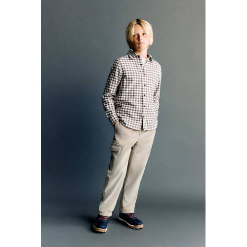 Mango Kids corduroy casual broek beige afbeelding