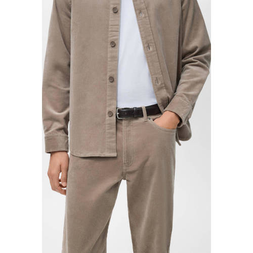 Mango Man corduroy regular casual broek lichtbruin afbeelding