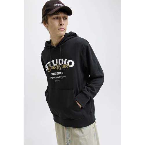 JACK & JONES hoodie zwart afbeelding