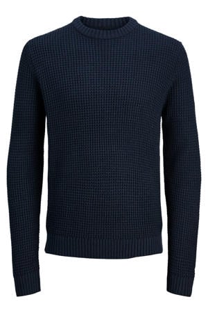 trui grof gebreid donkerblauw