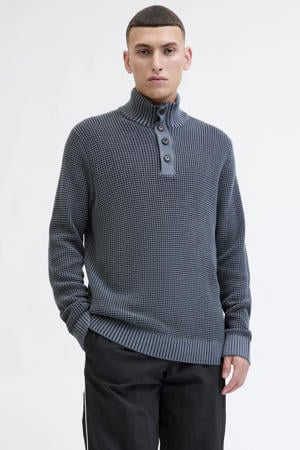 trui grof gebreid blauw