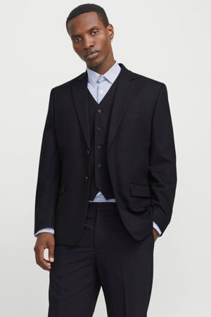 colbert met wol marineblauw