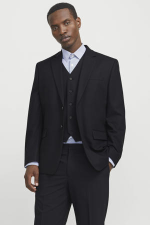 colbert met wol marineblauw