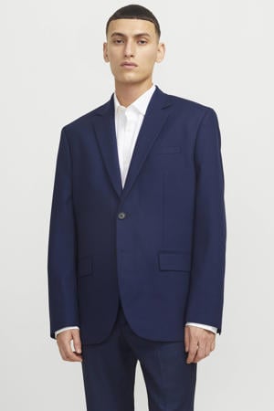 colbert met wol donkerblauw