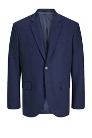 thumbnail: Blauwe heren JACK & JONES PREMIUM colbert met effen, reverskraag en knoopsluiting