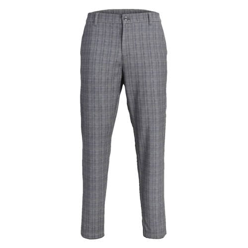 JACK & JONES PANTS STUDIO Jpstace tapered geruite chino grijs afbeelding