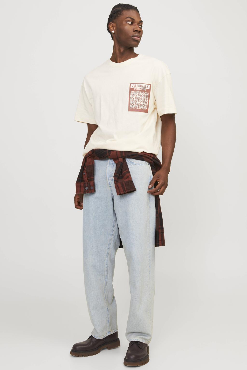 JACK & JONES JEANS INTELLIGENCE JJIALEX baggy jeans light blue denim
