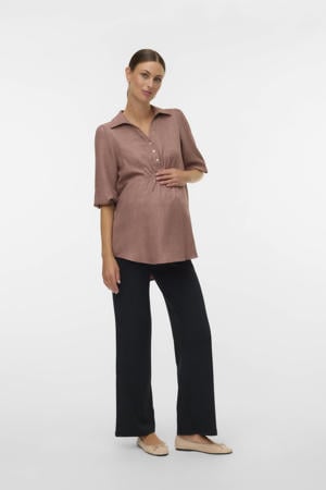 relaxed regular waist zwangerschaps casual broek zwart