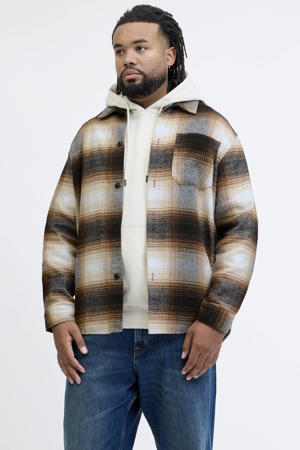 geruit Plus Size bruin