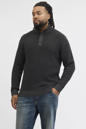 trui grof gebreid Plus Size antraciet