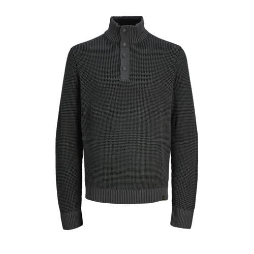 JACK & JONES PLUS SIZE trui grof gebreid Plus Size antraciet afbeelding