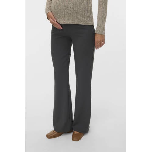 MAMALICIOUS regular high waist zwangerschaps casual broek antraciet afbeelding