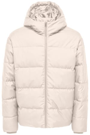 gewatteerde jas beige