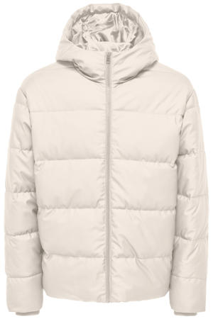 gewatteerde jas beige