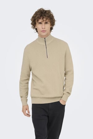 trui gebreid beige