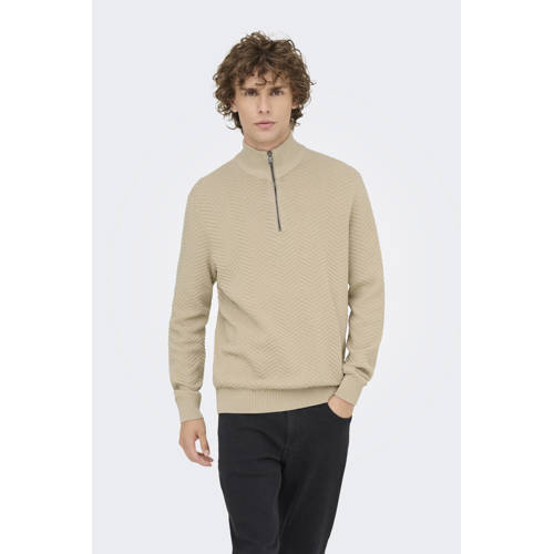ONLY & SONS trui gebreid beige afbeelding