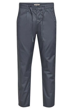 ONSTURINO tapered casual broek grijsblauw
