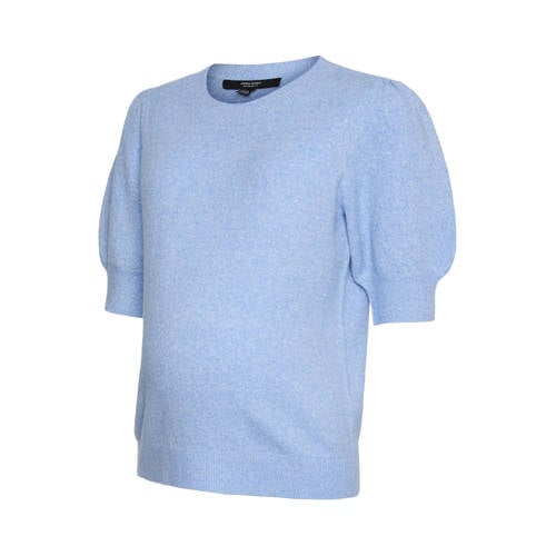 VERO MODA MATERNITY zwangerschaps trui lichtblauw gebreid afbeelding