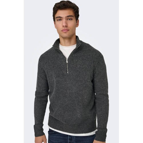 ONLY & SONS pullover gebreid antraciet afbeelding