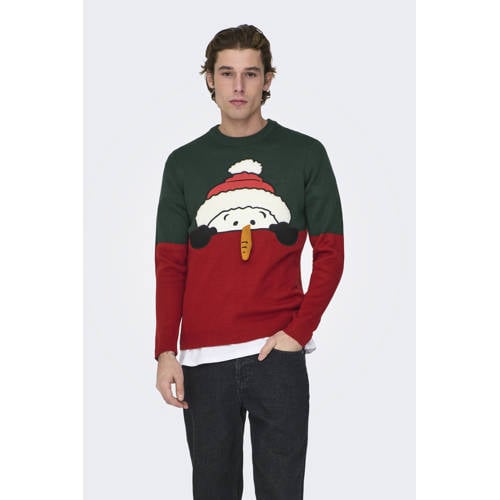 ONLY & SONS kersttrui multi afbeelding