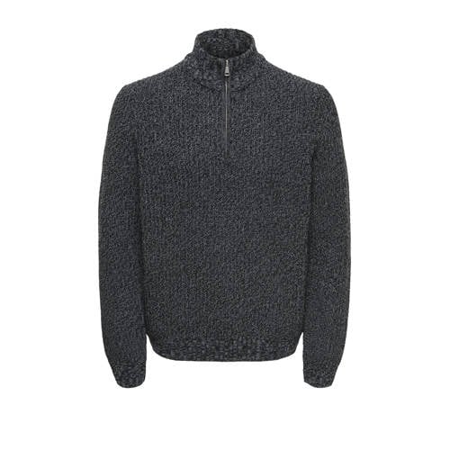 ONLY & SONS trui grof gebreid grijs afbeelding