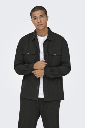 regular casual overhemd antraciet