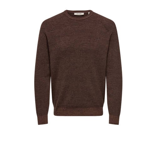 ONLY & SONS gebreide trui bruin afbeelding