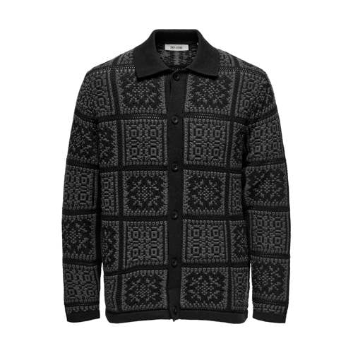 ONLY & SONS vest gebreid zwart afbeelding