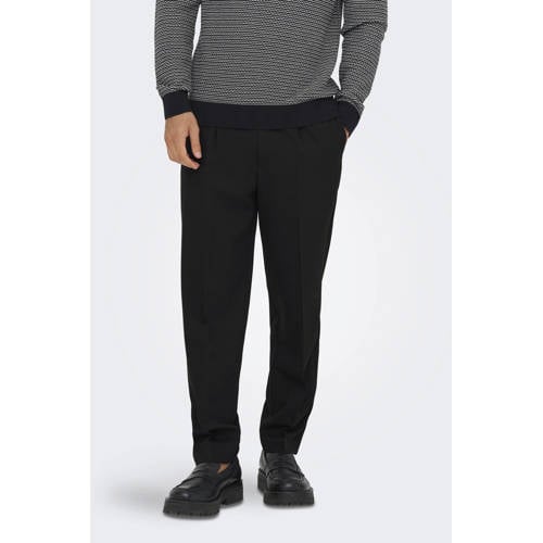 ONLY & SONS Onsmiro tapered casual broek zwart afbeelding