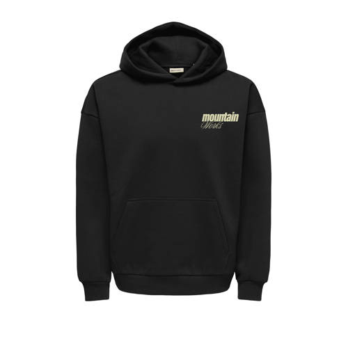 ONLY & SONS hoodie met backprint zwart afbeelding
