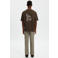 Selected regular T-shirt met backprint bruin