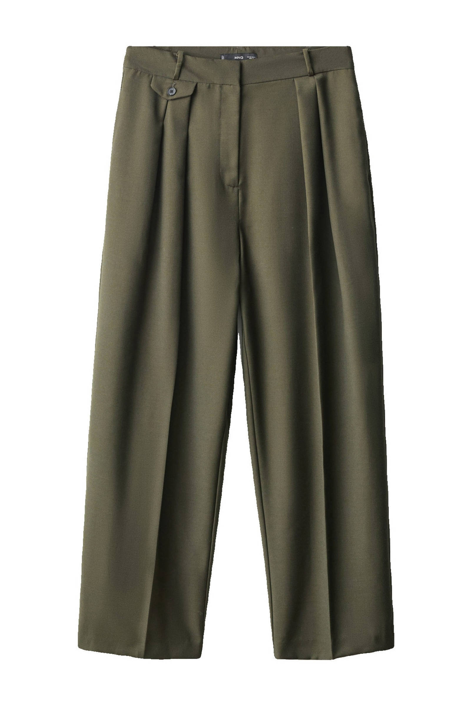 Mango baggy regular waist pantalon kaki | wehkamp Mango baggy regular waist pantalon kaki | wehkamp
