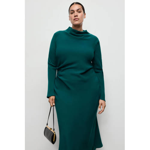 Mango midi jurk groen afbeelding