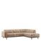 WOOOD WOOOD Statement Hoekbank Rechts - Ecoleer - Cognac - 77x274x210
