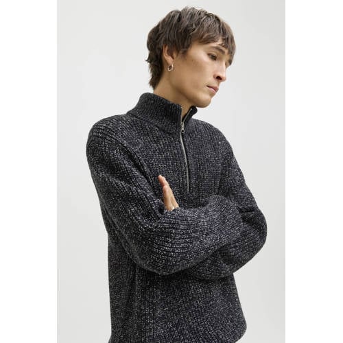 JACK & JONES ORIGINALS trui rib gebreid donkerblauw afbeelding