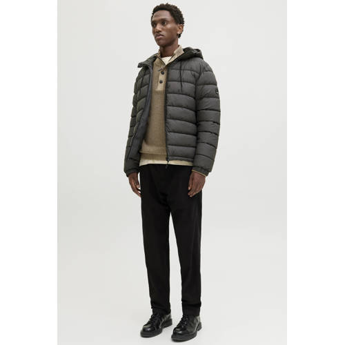 JACK & JONES CORE gewatteerde jas grijs afbeelding