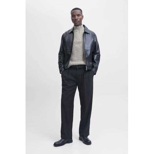 JACK & JONES ORIGINALS trui rib gebreid grijs afbeelding