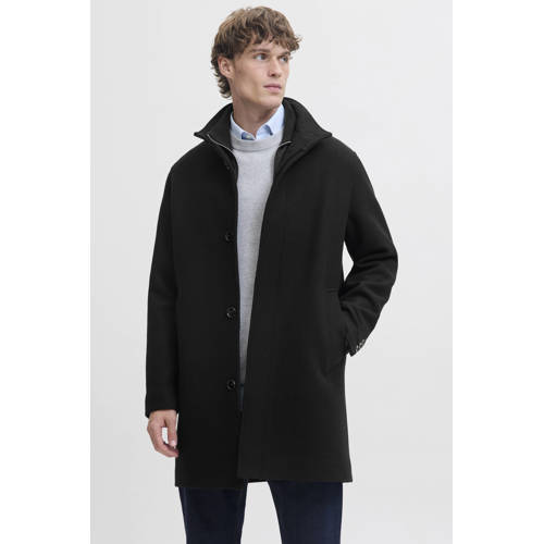 JACK & JONES PREMIUM manteljas met wol zwart afbeelding