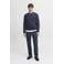 JACK & JONES PREMIUM trui met wol gebreid blauw