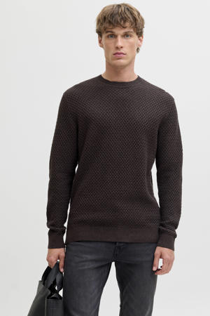 pullover gebreid donkerbruin