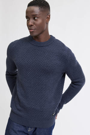 trui gebreid blauw