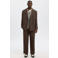 Selected geruit overshirt met wol bruin