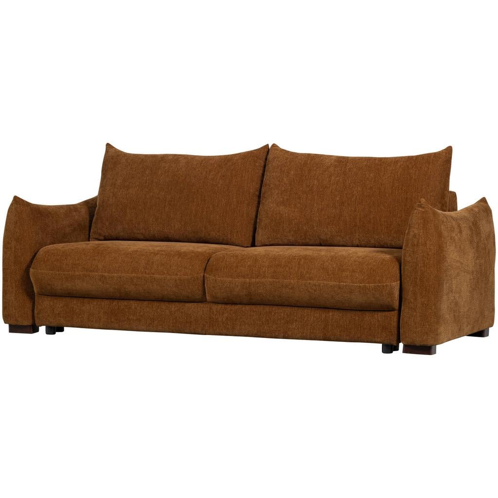 WOOOD WOOOD Jonne 3-Zits Slaapbank - Chennile - Bruin - 92x233x105